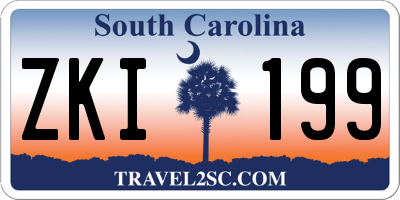 SC license plate ZKI199