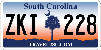SC license plate ZKI228