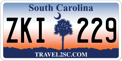 SC license plate ZKI229
