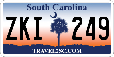 SC license plate ZKI249