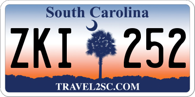 SC license plate ZKI252