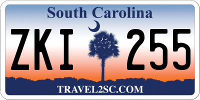 SC license plate ZKI255
