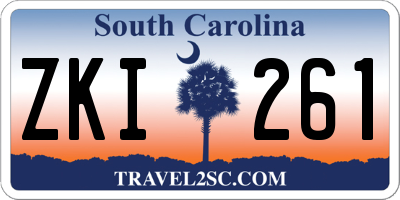 SC license plate ZKI261