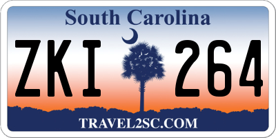 SC license plate ZKI264