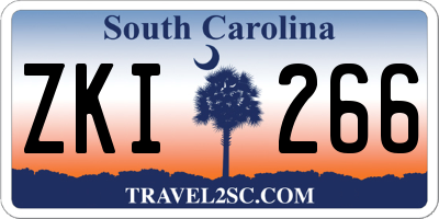 SC license plate ZKI266