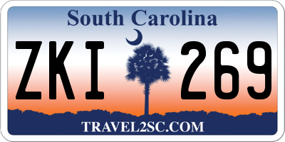 SC license plate ZKI269