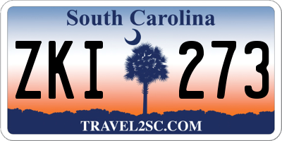 SC license plate ZKI273