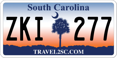 SC license plate ZKI277