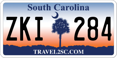 SC license plate ZKI284
