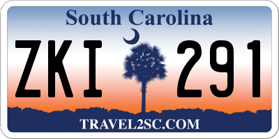 SC license plate ZKI291