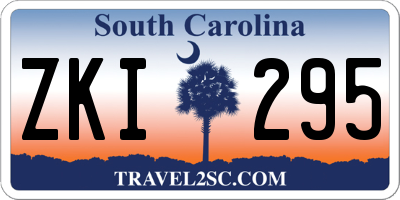 SC license plate ZKI295