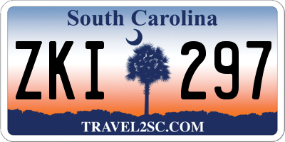 SC license plate ZKI297