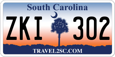 SC license plate ZKI302
