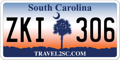 SC license plate ZKI306