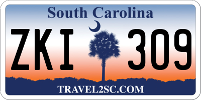 SC license plate ZKI309