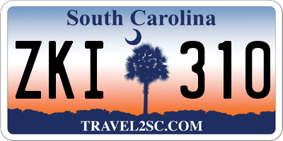 SC license plate ZKI310