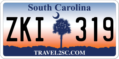 SC license plate ZKI319