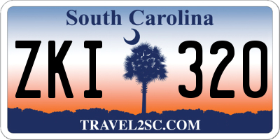 SC license plate ZKI320