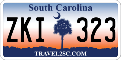 SC license plate ZKI323