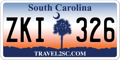 SC license plate ZKI326
