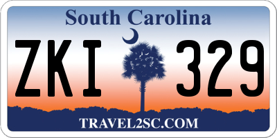 SC license plate ZKI329