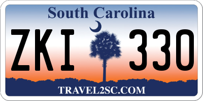 SC license plate ZKI330
