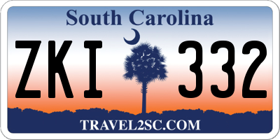 SC license plate ZKI332