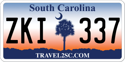 SC license plate ZKI337