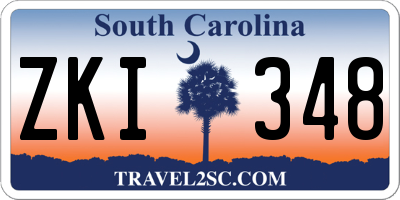 SC license plate ZKI348