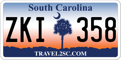 SC license plate ZKI358