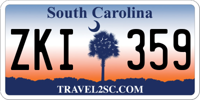 SC license plate ZKI359