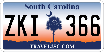 SC license plate ZKI366