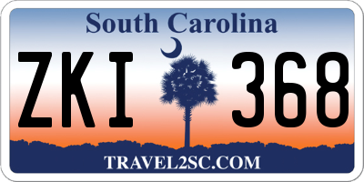 SC license plate ZKI368