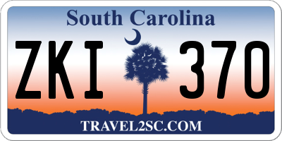 SC license plate ZKI370