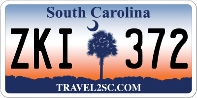 SC license plate ZKI372