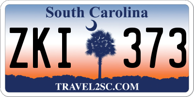 SC license plate ZKI373