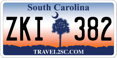 SC license plate ZKI382