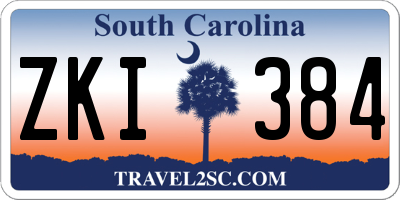 SC license plate ZKI384