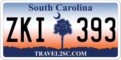 SC license plate ZKI393