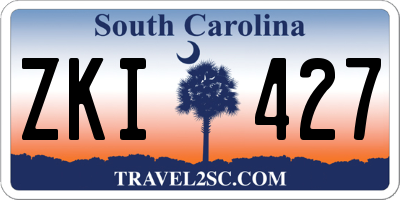 SC license plate ZKI427