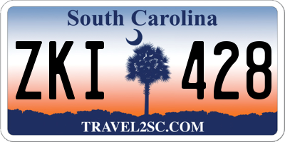 SC license plate ZKI428