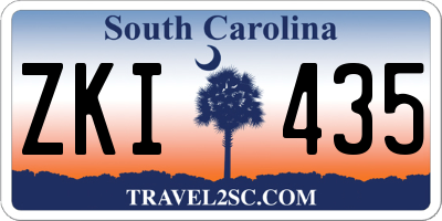 SC license plate ZKI435