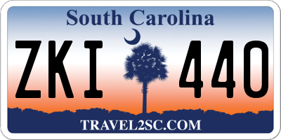 SC license plate ZKI440