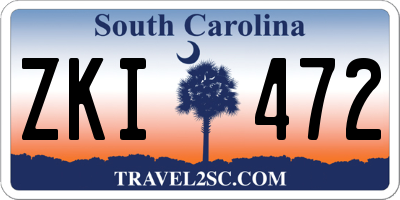 SC license plate ZKI472