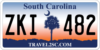 SC license plate ZKI482