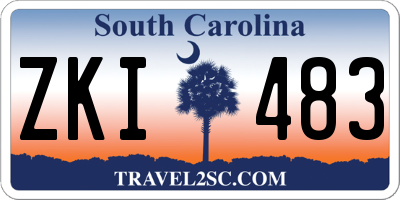 SC license plate ZKI483