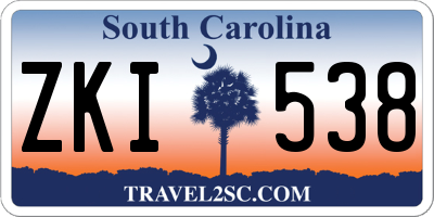 SC license plate ZKI538