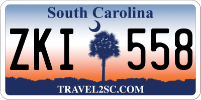 SC license plate ZKI558