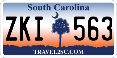 SC license plate ZKI563