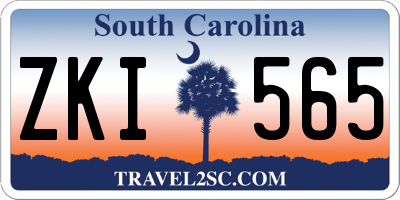 SC license plate ZKI565